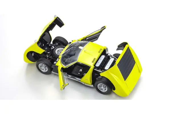 LAMBORGHINI MIURA P400SV YELLOW/SILVER 1/18 Scale Kyosho KYO08317Y