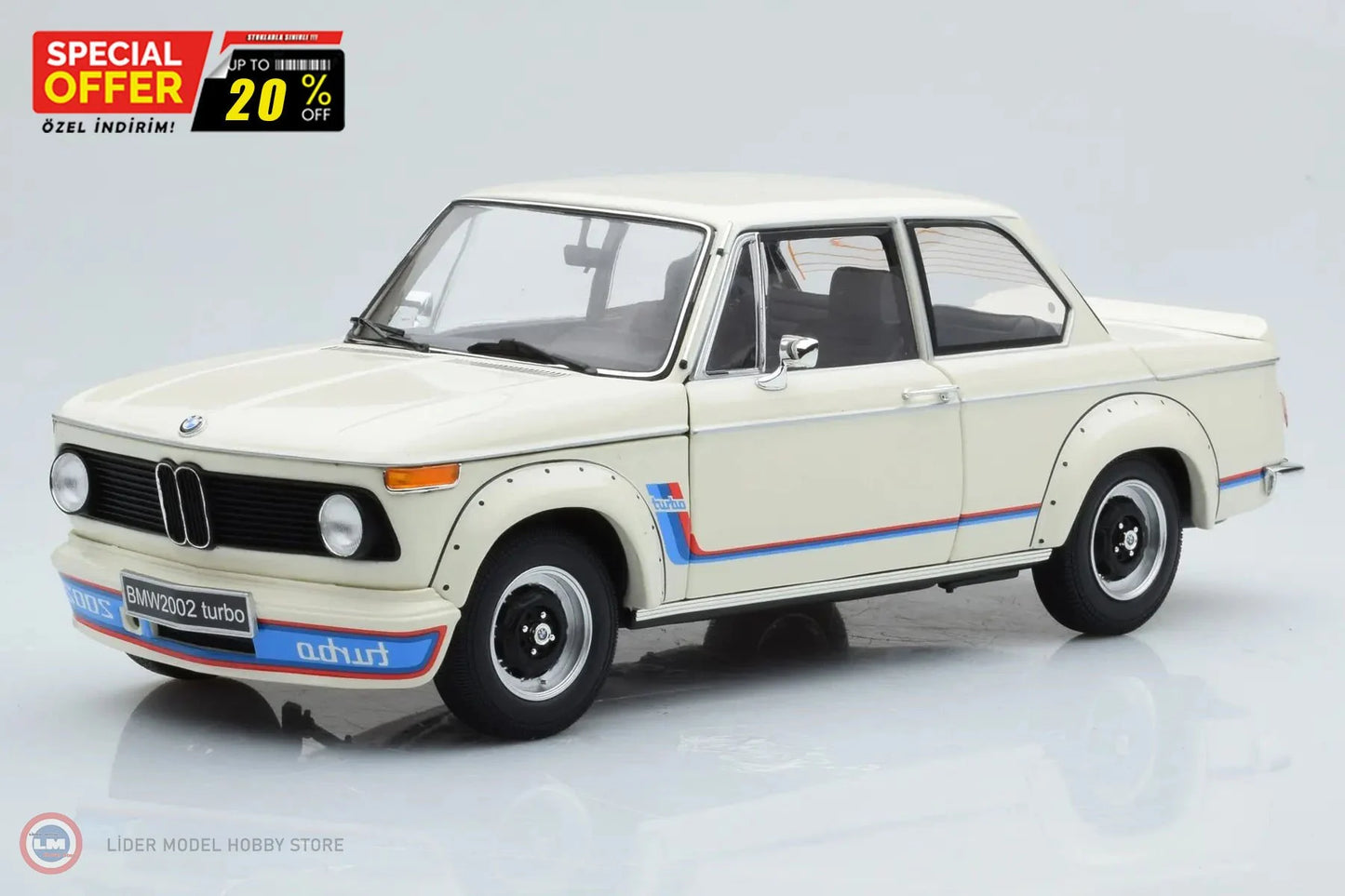 BMW 2002 TURBO WHITE 1/18 Scale Kyosho KYO08544W