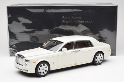 ROLLS ROYCE PHANTOM EXT W/BASE WHT 1/18 Scale Kyosho KYO08841EW