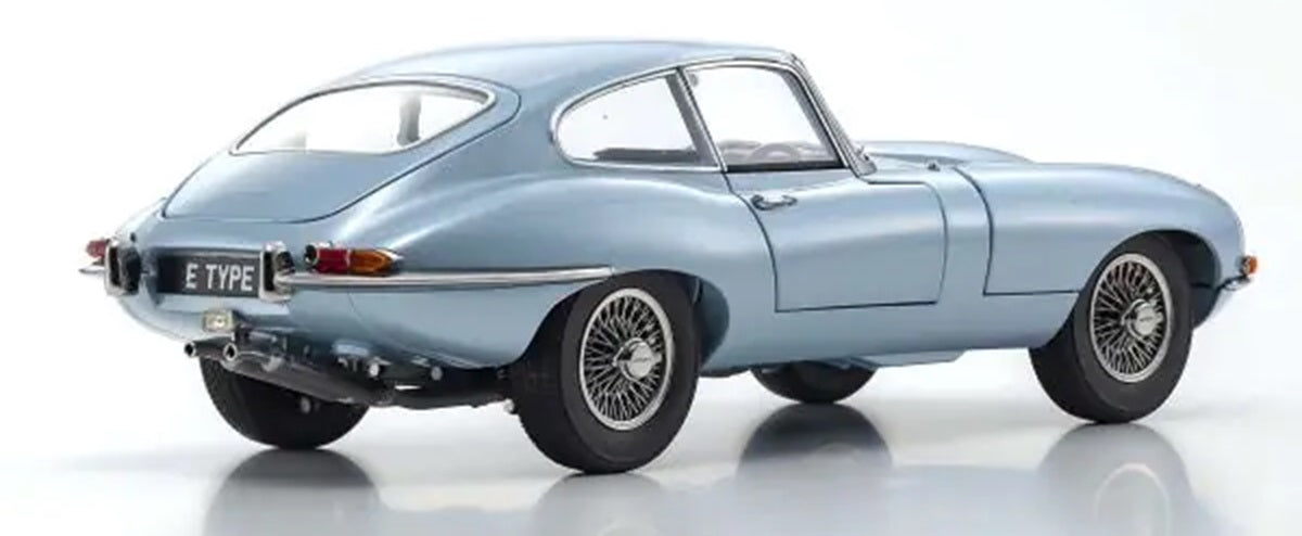 JAGUAR E-TYPE SILVER BLUE METALLIC 1/18 Scale Kyosho KYO08954SBL