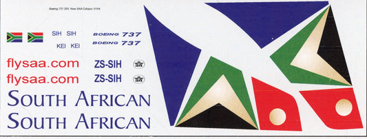 SAA Boeing 737-200 ZS-SIH - 1/144 Scale MAV Decals MAV144003