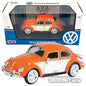 Volkswagen Beetle W/Rear Rack Orange 1966 - 1/24 Scale - MotorMax - MOT79558