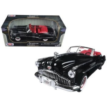 Buick Roadmaster Black/Red 1949 - 1/18 Scale - MotorMax - MOT73116BLK