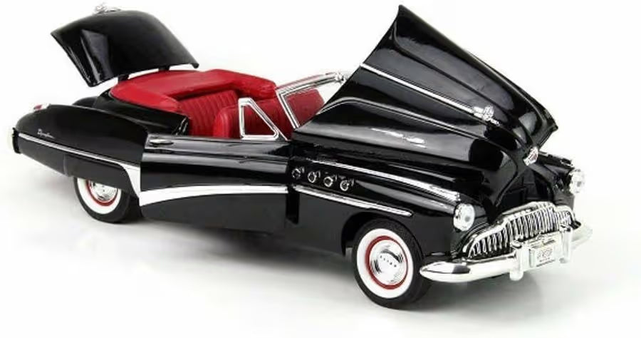 Buick Roadmaster Black/Red 1949 - 1/18 Scale - MotorMax - MOT73116BLK