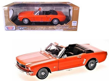 Ford Mustang (Convertible) Orange 1964 1/2 - 1/18 Scale - MotorMax - MOT73145TC ORANGE