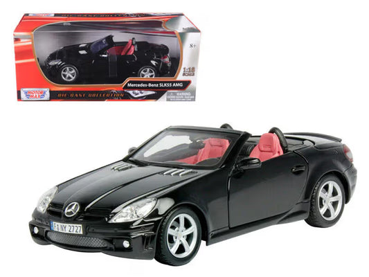 Mercedes Benz SLK 55 AMG Top Down Black - 1/18 Scale - MotorMax - MOT73162