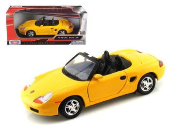 Porsche Boxter Yellow - 1/24 Scale - MotorMax - MOT73226