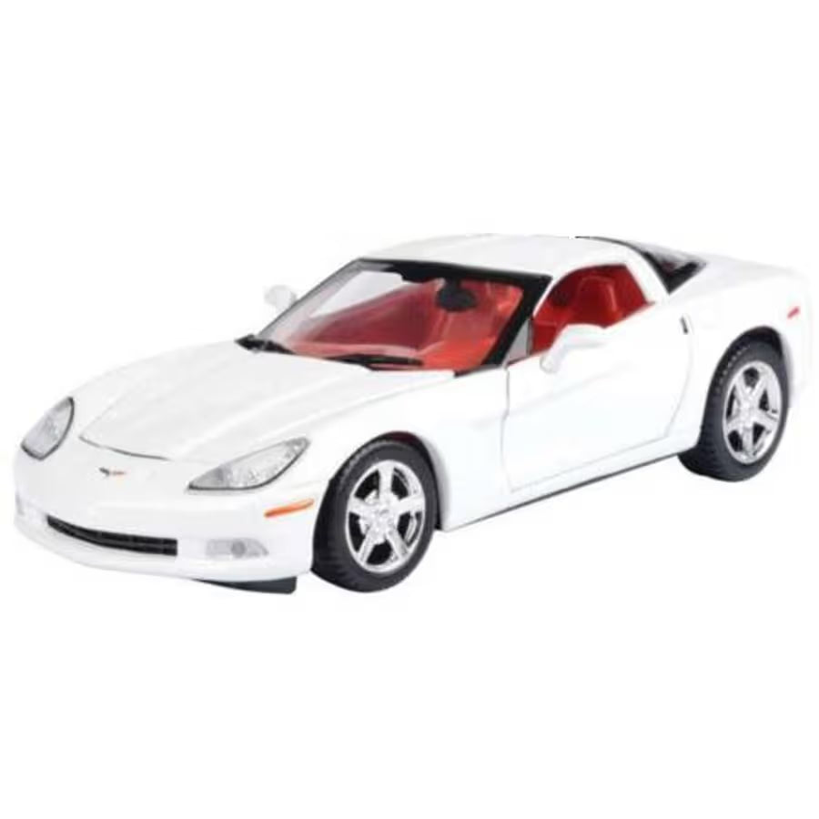 Corvette C6 White 2005 - 1/24 Scale - MotorMax - MOT73270