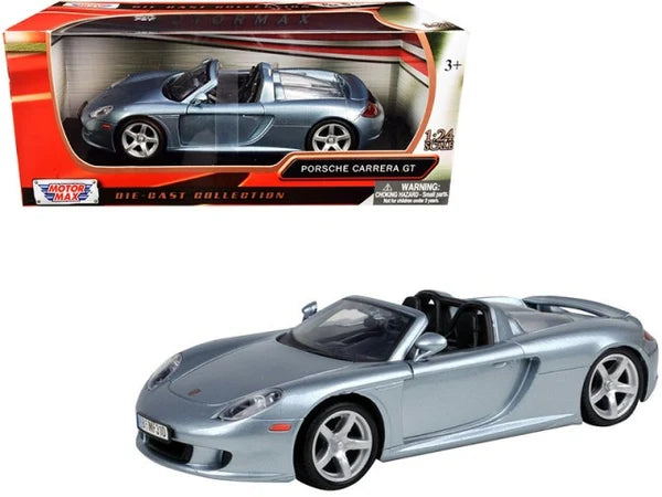 Porsche Carrera GT Silver - 1/24 Scale - MotorMax - MOT73305