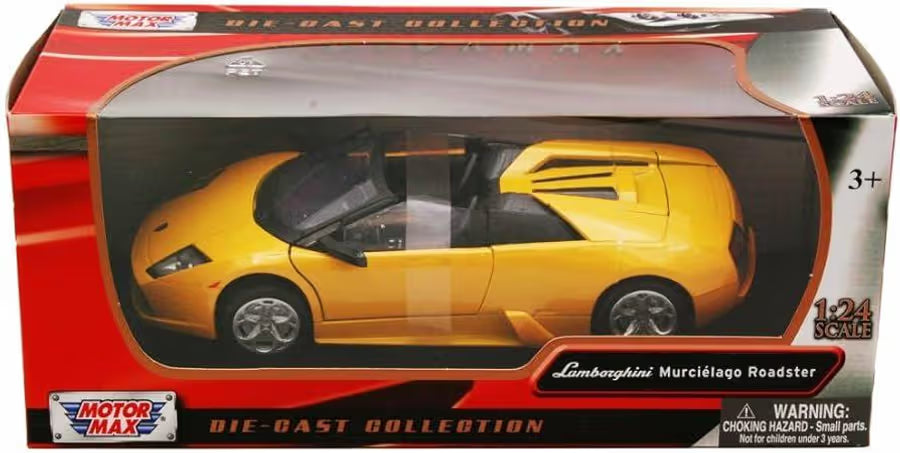 Lamborghini Murcielago Roadster Met Yellow - 1/24 Scale - MotorMax - MOT 73316