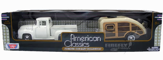 FORD PU with Caravan 1937 - 1/24 Scale - MotorMax - MOT75200/73235