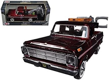 Ford f-150 Tow Truck Burgandy - 1/24 Scale - MotorMax - MOT75345 BURGANDY