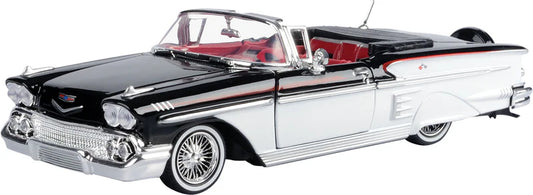 Chevrolet Impala  Get Low White/Black 1958 - 1/24 Scale MotorMax MOT79025