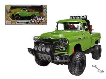 Chevy Apache Fleetside Pickup Off Road Green 1958 - 1/24 Scale - MotorMax - MOT79135
