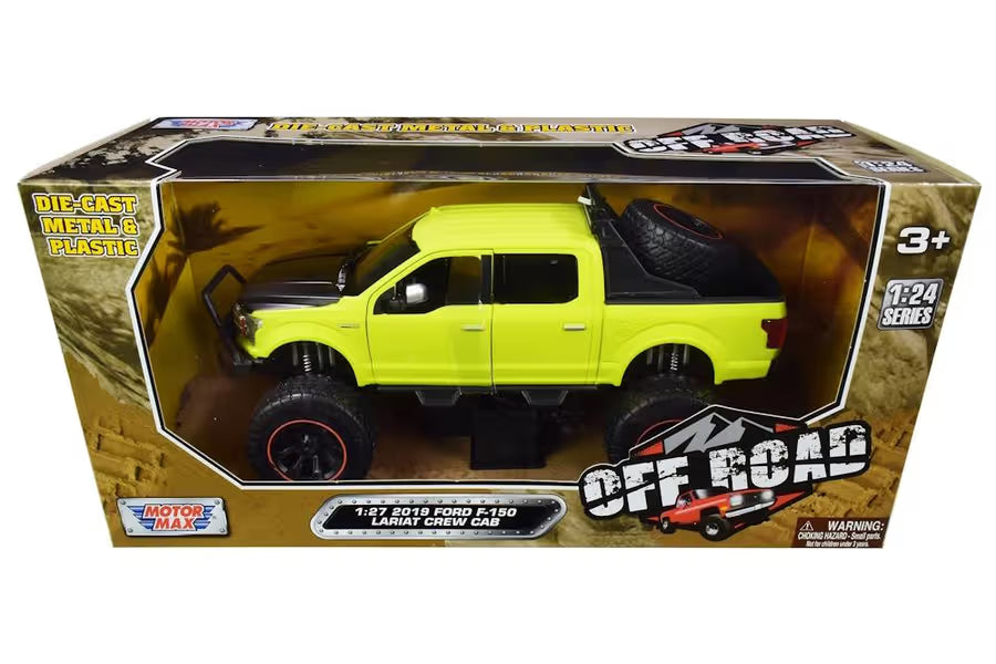 Ford F-150 Lariat Crew Cab Off Road Yellow 2019 - 1/24 Scale - MotorMax - MOT79146