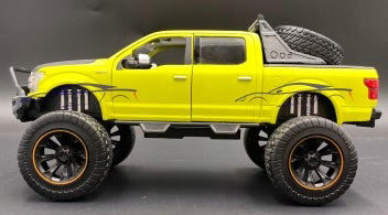 Ford F-150 Lariat Crew Cab Off Road Yellow 2019 - 1/24 Scale - MotorMax - MOT79146