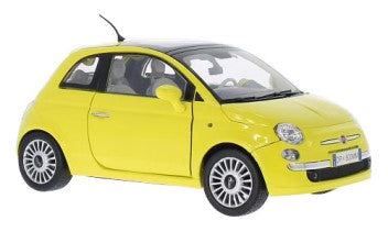 FIAT Nuova 500 Tropicalia Yellow - 1/18 Scale - MotorMax - MOT79163 YELLOW