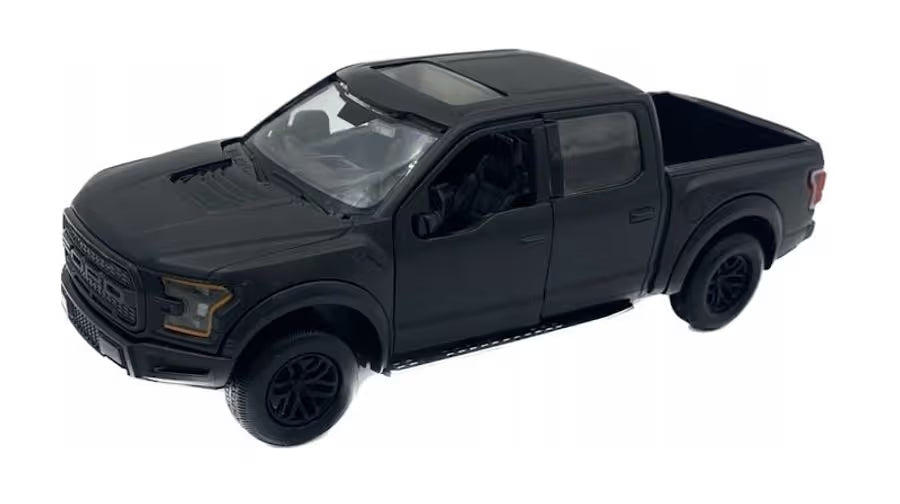 Ford F150 Raptor Matt Black 2017 - 1/24 Scale - MotorMax - MOT79344