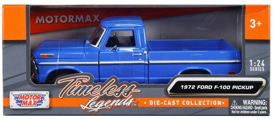 Ford F-100 Purple Blue 1972 -1/24 Scale MotorMax MOT79384