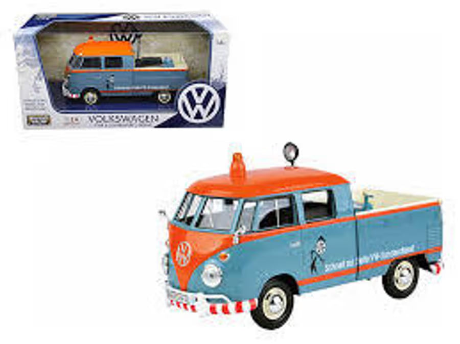Volkswagen Type 2 TI Service Pickup Gulf Blue - 1/24 Scale - MotorMax - MOT79555