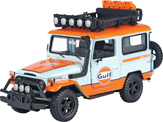 Toyota FJ40 with Gulf Livery - 1/24 Scale MotorMax MOT79658