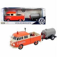 VW Type 2 (T1) Service Purple/Oil Tanker Orange - 1/24 ScaleMotorMax MOT79674