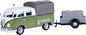 VW Type 2 (T1) Pickup/Road Maintenance Trailer - 1/24 Scale MotorMax MOT79676