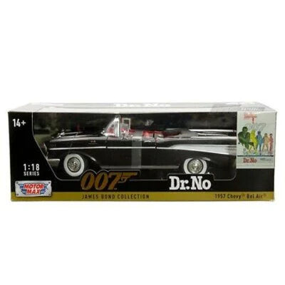 Chevrolet Bel Air James Bond Dr No 1957 Black - 1/18 Scale MotorMax MOT79831