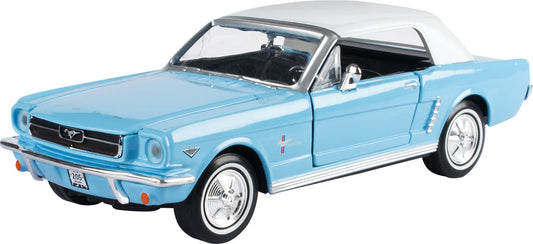Ford Mustang (Hard Top) James Bond Blue/White 1964 - 1/24 Scale MotorMax MOT79855