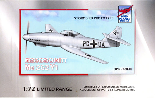 Messerschmitt Me.262 V1 - 1/72 Scale High Planes Models K072038