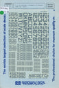 U.S. ID Letters & Numbers - 1/72 Scale Microscale Decal MS72-394