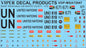SAAF Rooivalk 'United Nations 671/UNO818 - 1/72 Scale Viper Decal Products MSA72047
