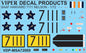 SAAF Harvard 7111 - 1/72 Scale Viper Decal Products MSA72069