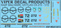 SAAF BAe Hawk 120 '272 Flag colour scheme' Decal Sheet - 1/72 Scale Viper Decal Products MSA72072