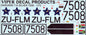 SAAF/Civvie T-6 Texan Harvard 7508/ZU-FLM - 1/72 Scale Viper Decal Products MSA72082 (Copy)