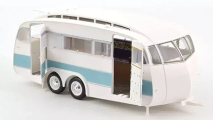 CITROËN DS 19 1959 NUAGE BLUE/PURPLE + CARAVANE HÉNON 1/18 Scale NOREV MTDNOR181760