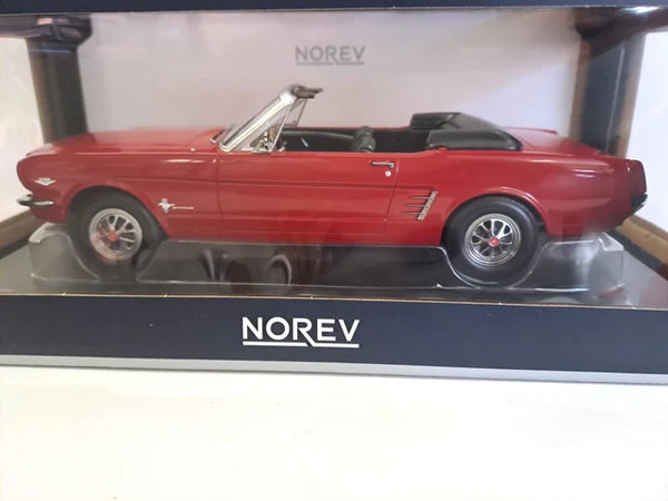 FORD MUSTANG CONVERTIBLE RED 1966 CLOSE BODY S 1/18 Scale NOREV MTDNOR182810