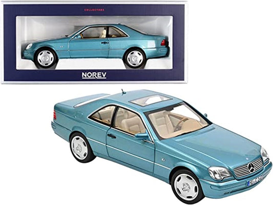 MERCEDES-BENZ CL600 COUPE BLUE METALLIC 1997 1/18 Scale NOREV
