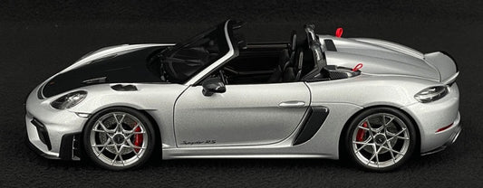 PORSCHE 718 SPYDER RS W/ WEISSACH PACK 2023 GT-SILVER 1/18 Scale NOREV MTDNOR187270