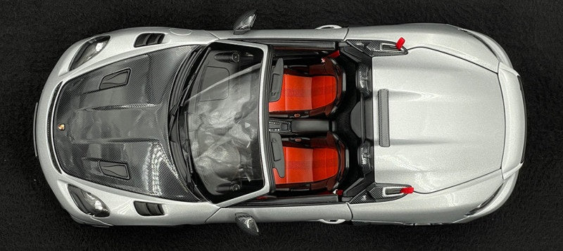 PORSCHE 718 SPYDER RS W/ WEISSACH PACK 2023 GT-SILVER 1/18 Scale NOREV MTDNOR187270
