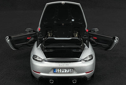 PORSCHE 718 SPYDER RS W/ WEISSACH PACK 2023 GT-SILVER 1/18 Scale NOREV MTDNOR187270