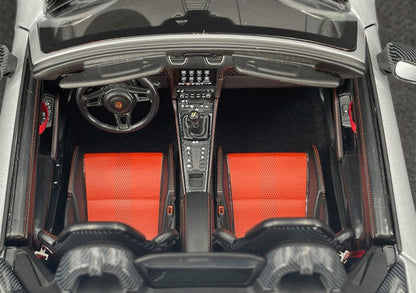 PORSCHE 718 SPYDER RS W/ WEISSACH PACK 2023 GT-SILVER 1/18 Scale NOREV MTDNOR187270