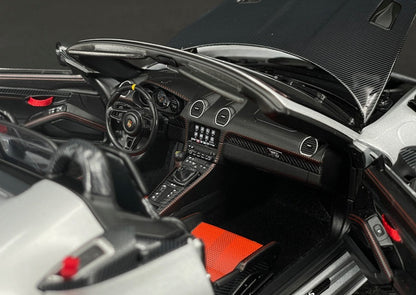 PORSCHE 718 SPYDER RS W/ WEISSACH PACK 2023 GT-SILVER 1/18 Scale NOREV MTDNOR187270