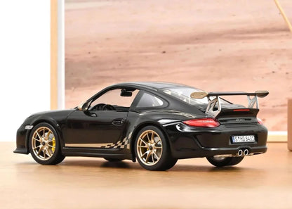 Porsche 911 GT3RS Black and White Gold Met 2009 - 1/18 Scale - Norev - MTDNOR187563