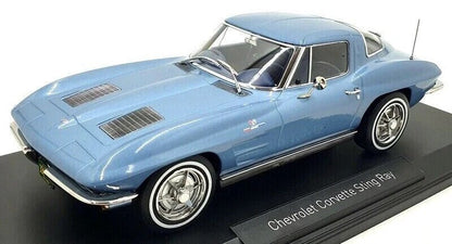 CHEVROLET CORVETTE STINGRAY LIGHT BLUE METALLIC 1963 1/18 Scale NOREV MTDNOR189050