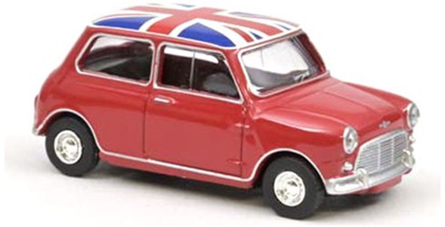 MINI COOPER S TARTAN RED W/FLAG ON ROOF 1964 1/54 Scale NOREV MTDNOR310521