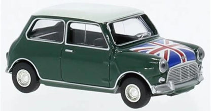 MINI COOPER S 1964 ALMOND GREEN/FLAG ON BONNET 1/54 Scale NOREV MTDNOR310524