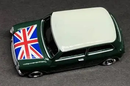 MINI COOPER S 1964 ALMOND GREEN/FLAG ON BONNET 1/54 Scale NOREV MTDNOR310524