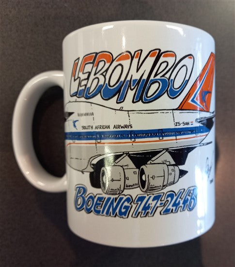 SAA Boeing 747-244B ZS-SAN Lebombo 'Delivery Colour Scheme' Coffee Mugs - MUG76 (Copy)