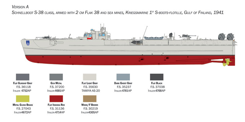 Schnellboot S-26/S-38 - 1/35 Scale - Italeri - IT5625